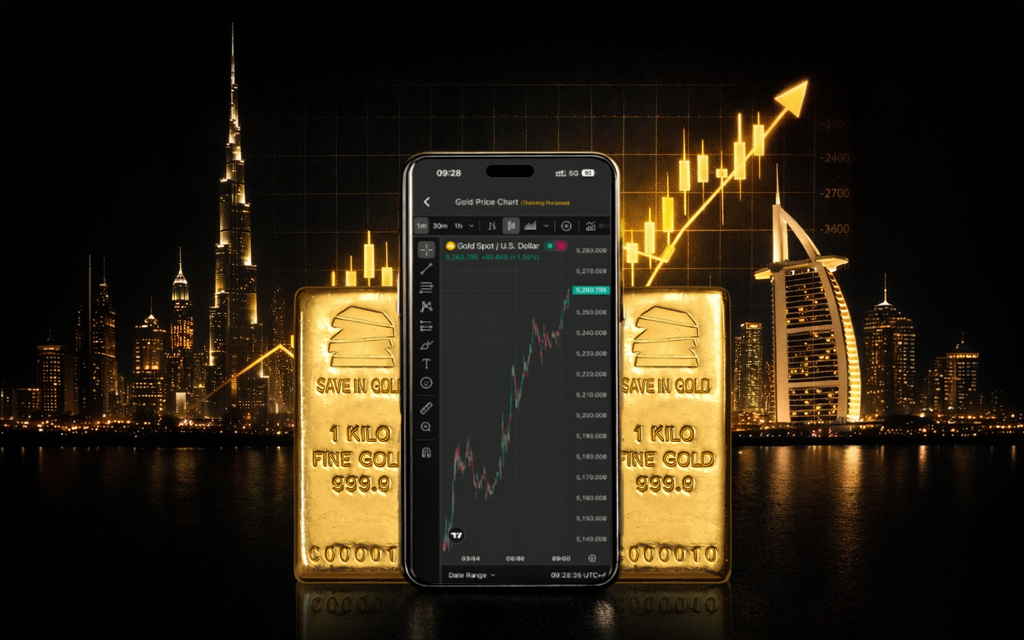 تطبيق الذهب في الإمارات | شراء الذهب أونلاين وتداول الذهب في دبي